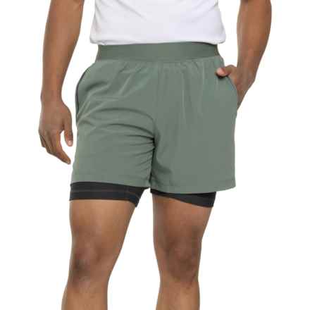 ASICS 2-in-1 Perforated Back Shorts - 5” in Ivy