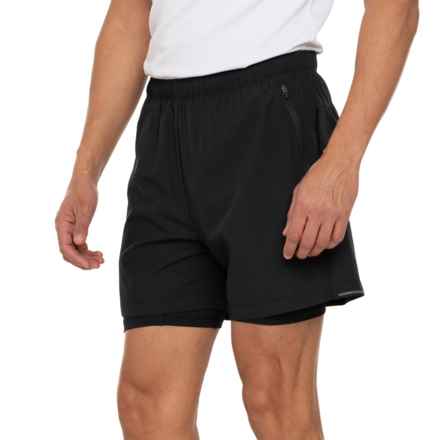 ASICS 2-in1 Mesh Insert Shorts - Built-In Liner in Black/Black