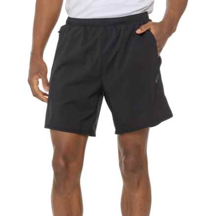 ASICS 2-N-1 Laser Cut Woven Shorts - 7” in Black/Metropolis