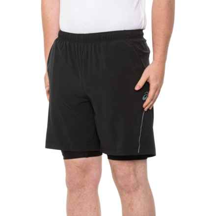 ASICS 2-N-1 Shorts - 7”, Built-In Liner Shorts in Black/Black