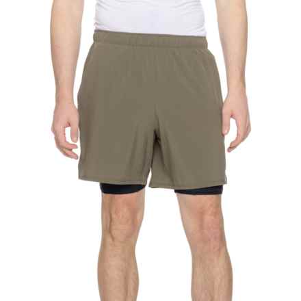 ASICS 2-N-1 Shorts - Built-In Liner, 7” in Dk Olive