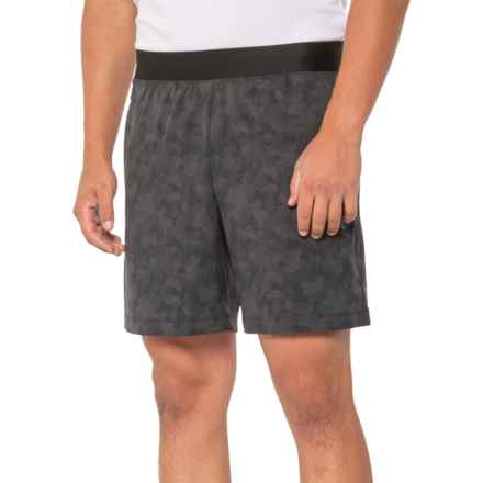 ASICS Etched Texture Running Shorts - 7”, Built-In Brief in Graphite Grey/Black
