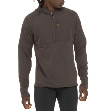 ASICS Grid Fleece Woven Hoodie - Zip Neck - Save 40%