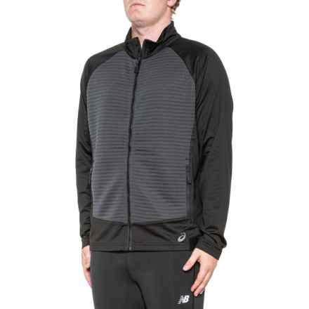 ASICS Knit Ottoman Jacket in Black/Graphite/Grey