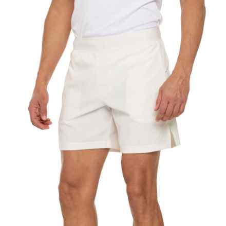 ASICS Perforated Side Panel Running Shorts - 7”, Built-In Briefs in Almond/Lunar Glow