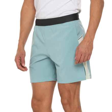 ASICS Perforated Side Panel Running Shorts - Built-In Brief, 7” in Blue Breeze/Lunar Glow
