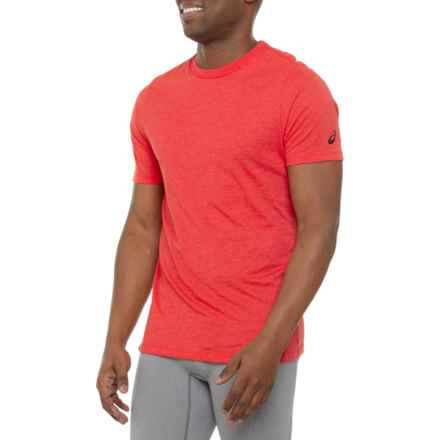 ASICS Solid T-Shirt - Short Sleeve in Classic Red Heather