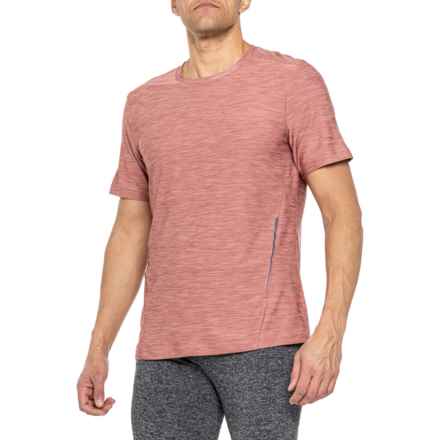 ASICS Space-Dye Stretch T-Shirt - Short Sleeve in Rosewood