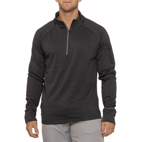 ASICS Waffle-Knit Woven Shirt - Zip Neck, Long Sleeve - Save 55%