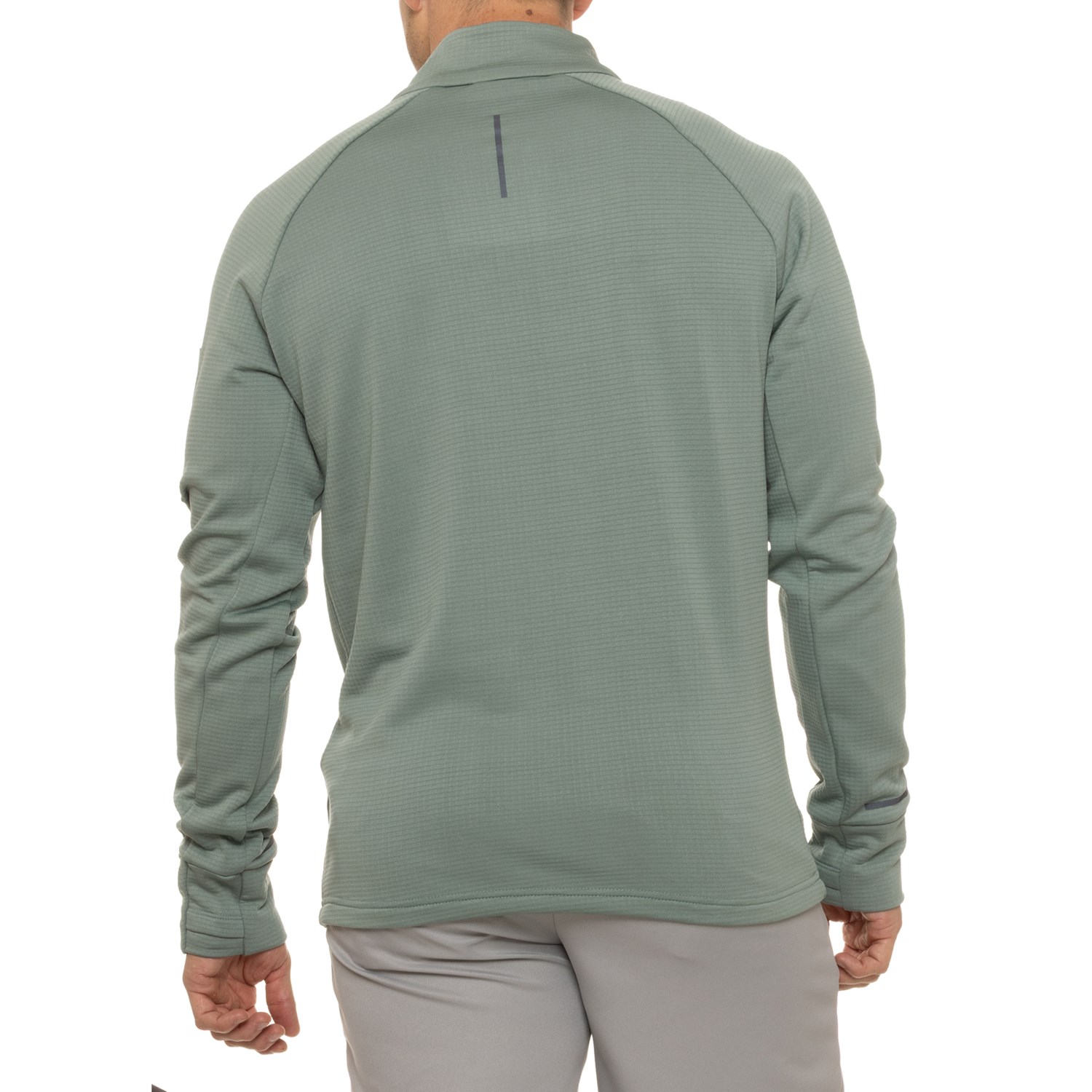 (取寄) アシックス ジップ-ネック スウェットシャツ ASICS Zip-Neck Sweatshirt  Grey Heather ASICS Waffle-Knit Woven Shirt - Zip Neck, Long Sleeve - Save 44%