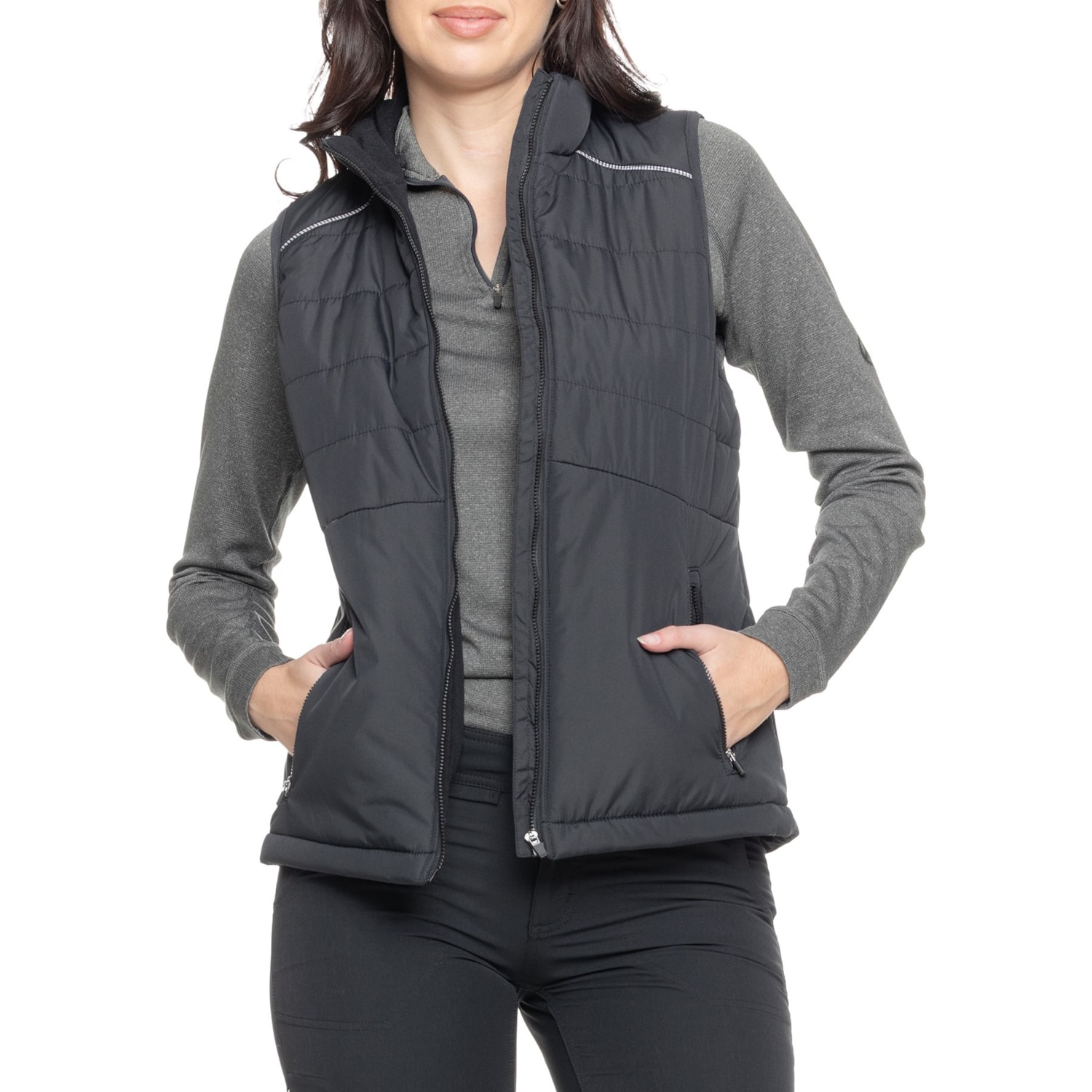 ASICS Woven Microfleece-Lined Vest - Insulated - Save 58%