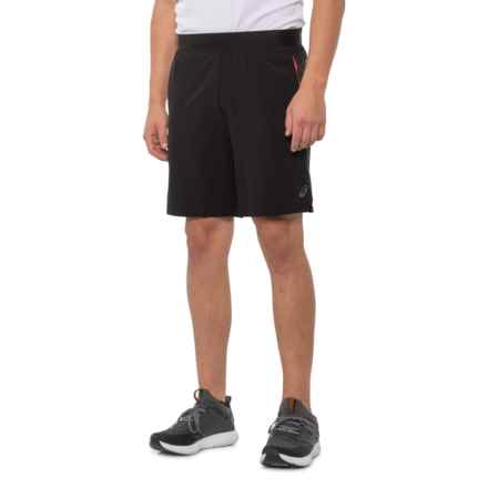 ASICS Woven Running Shorts - 9”, Built-In Briefs in Chrcl Grey Heather