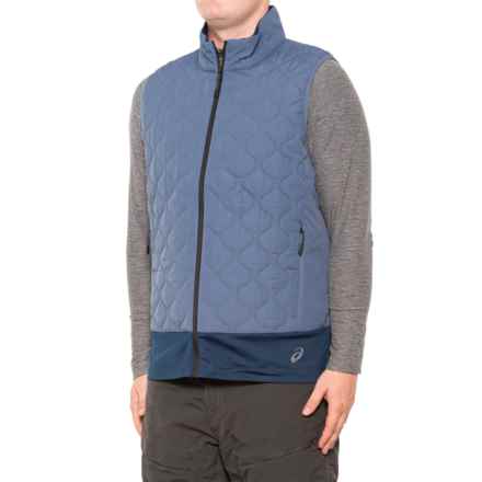 ASICS Woven Vest - Insulated in Cabon Blue/Insignia Blue