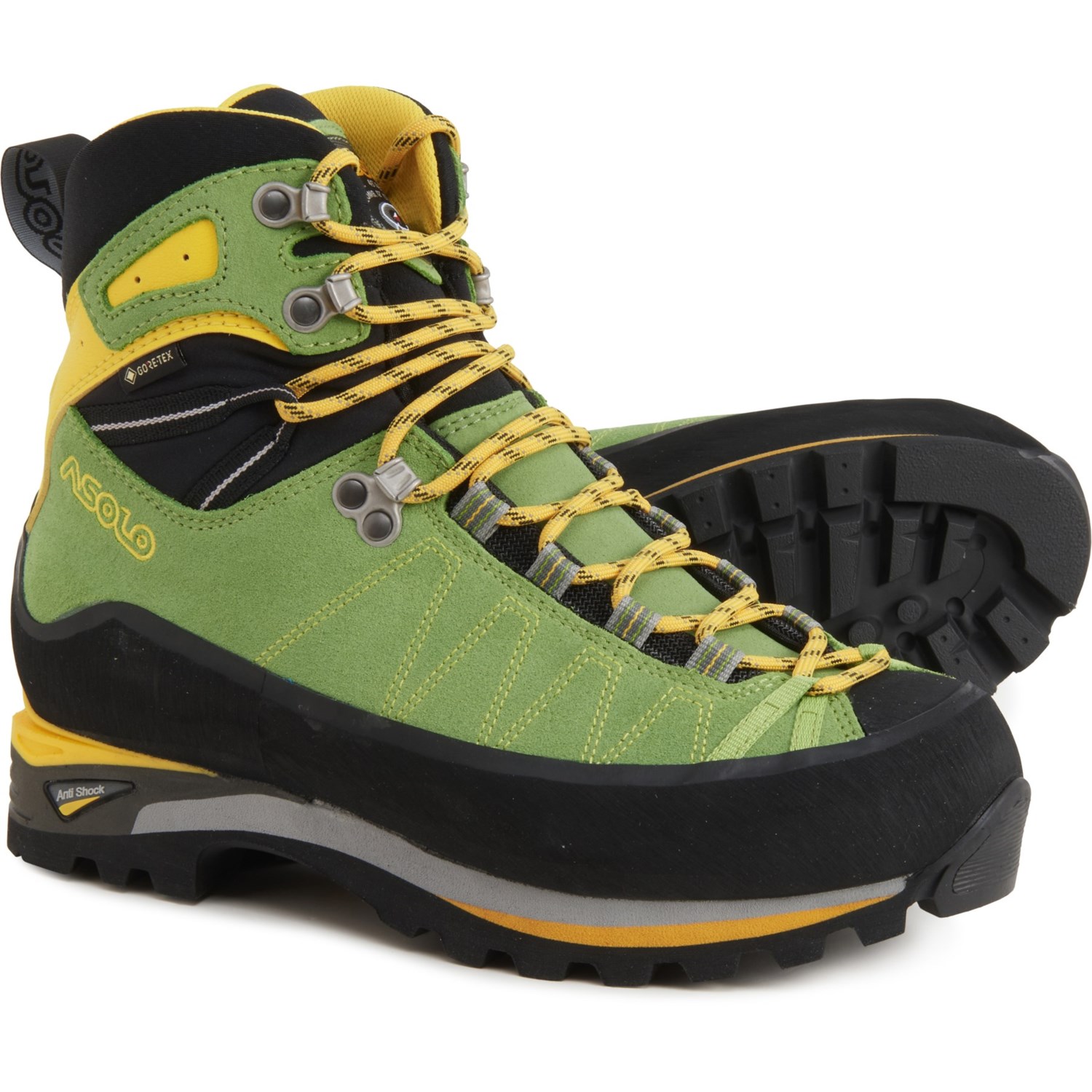 (取寄) アゾロ レディース エルブルス GV ml マウンテニアリング ゴア-テックス ブーツ Asolo women Elbrus GV ML Mountaineering Gore-Tex Boots (For Women)  Lime/Mimosa Asolo Elbrus GV ML Mountaineering Gore-Tex® Boots (For Women