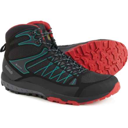 Asolo Grid GV Gore-Tex® MM Mid Hiking Shoes - Waterproof, Leather (For Men) in Black/Red