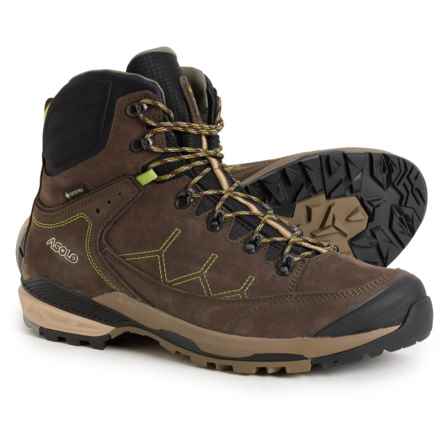 Asolo Made in Europe Falcon Evo GV Gore-Tex® Hiking Boots - Waterproof, Nubuck (For Men) in Dark Brown/Lime