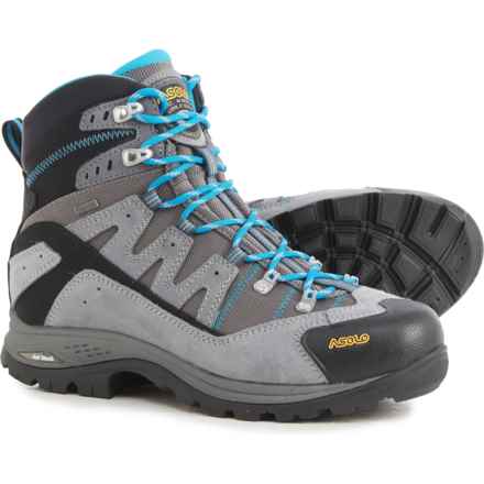 Asolo Made in Europe Neutron Evo GV Gore-Tex® Hiking Boots - Waterproof (For Women) in Cloudy Grey/Stone/Cyan Blue