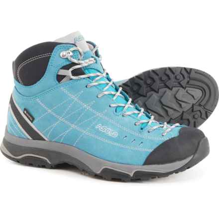 Asolo Made in Europe Nucleon GV Gore-Tex® Mid Hiking Boots - Waterproof (For Women) in North Sea/Silver