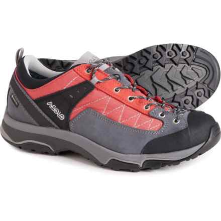 Asolo Made in Europe Pipe GV Gore-Tex® Hiking Shoes - Waterproof, Leather (For Women) in Grey/Poppy Red