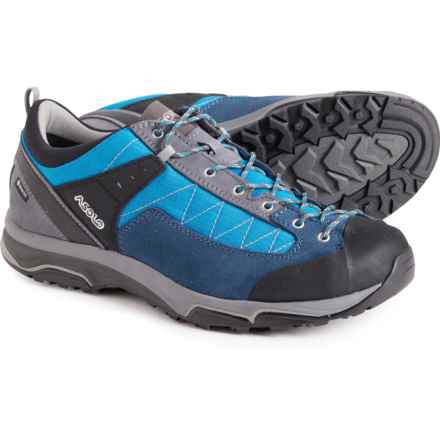Asolo Made in Europe Pipe GV Gore-Tex® Hiking Shoes - Waterproof, Suede (For Men) in Denim Blue/Grey/Blue Aster
