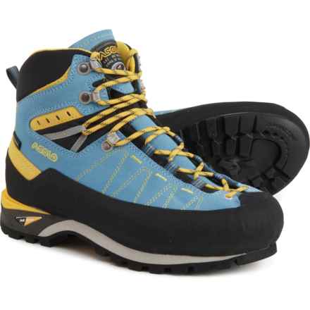 Asolo Made in Europe Piz GV Gore-Tex® ML Mountaineering Boots - Waterproof, Suede (For Women) in Azure/Mimosa