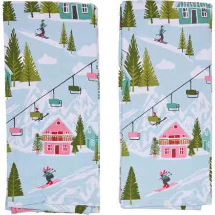 Aspen Alpine Cabins Kitchen Towels - 2-Pack, 28x18” in Multi - Closeouts