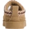 9TMAU_5 Aspen Big Boys and Girls Stitched Faux Shearling Clogs