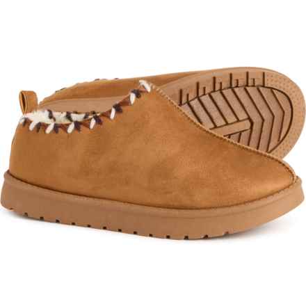 Aspen Boys Whipstitch Faux Shearling Shoes in Camel