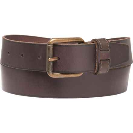 Aspen Burnished Edge Belt - 35 mm, Leather (For Men) in Brown