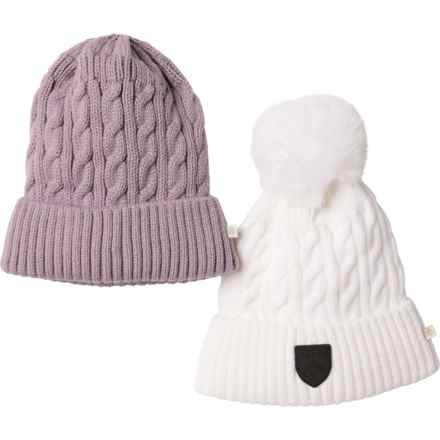 Aspen Cable Knit Beanie - 2-Pack (For Kids) in Multi