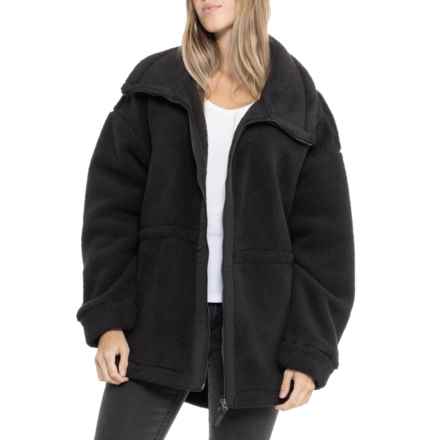Aspen Cinched Stadium Coat in Black