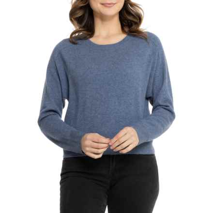 Aspen Crew Neck Sweater - Cashmere in Blue Note Heather