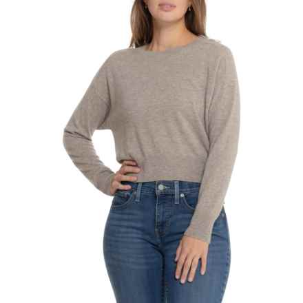 Aspen Crew Neck Sweater - Cashmere in Cobblestone Heather