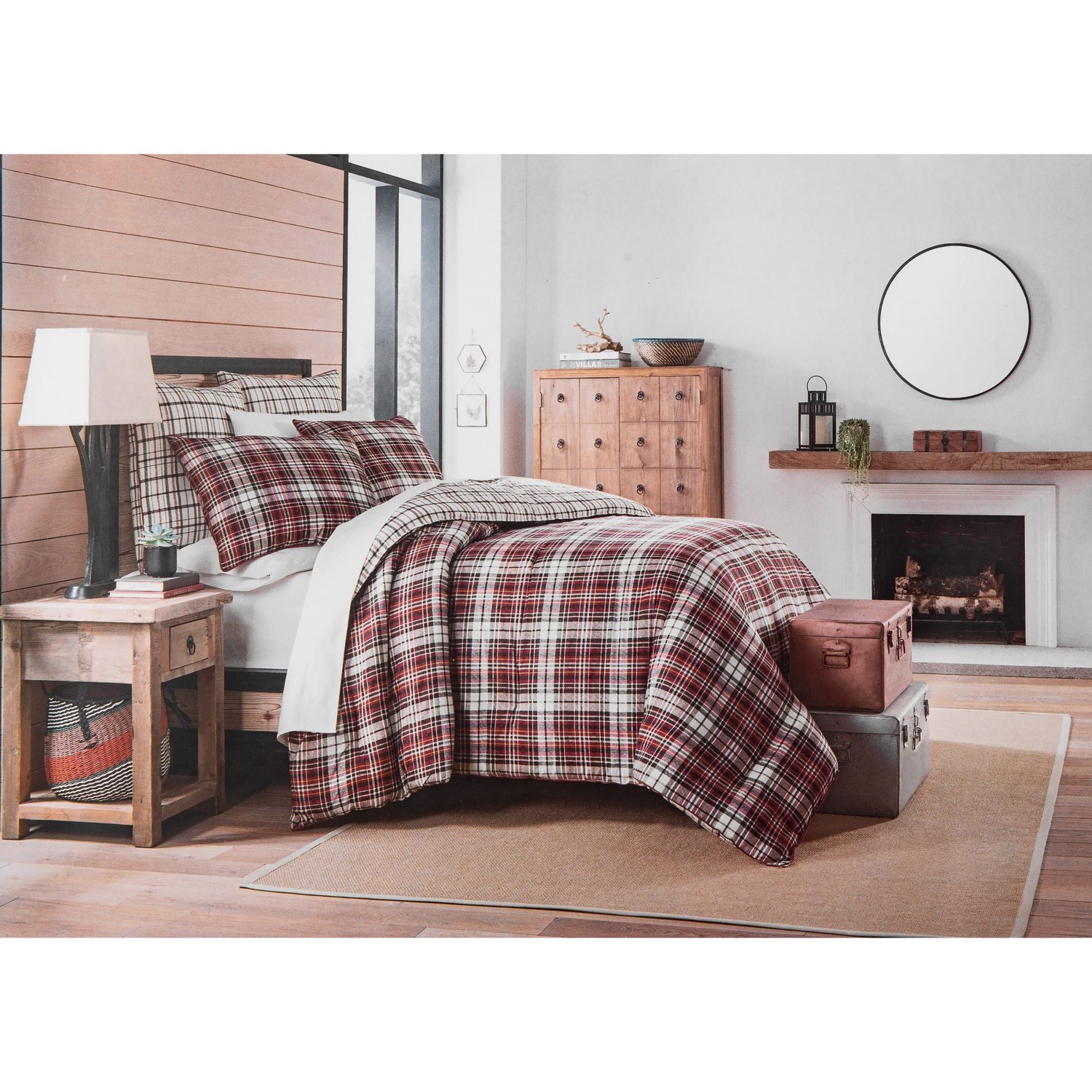 Aspen Edinburgh Plaid Cotton Flannel Comforter Set Full Queen Aspen Edinburgh Plaid Cotton Flannel Comforter Set Full Queen Reversible