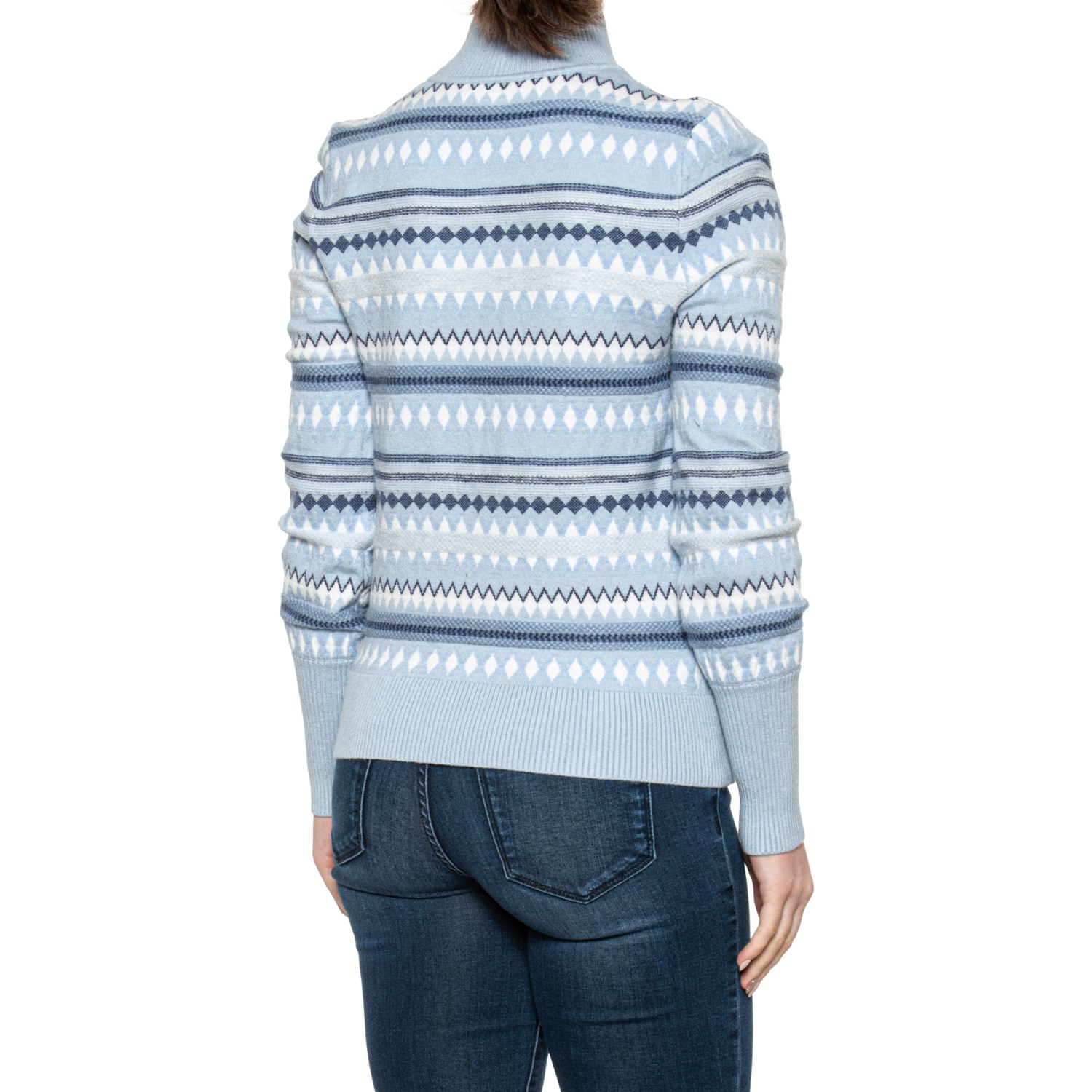 Aspen Fair Isle Funnel Neck Sweater (For Women) - Save 31%