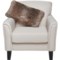 2PAYP_3 Aspen Faux-Fur Throw Pillow - 14x24”, Feather Fill