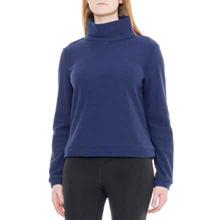 Aspen Fleece Turtleneck Shirt - Long Sleeve in Navy