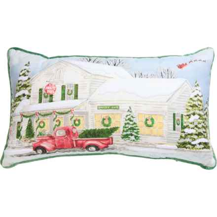 Aspen General Store Light-Up Throw Pillow - 14x24” in Grey