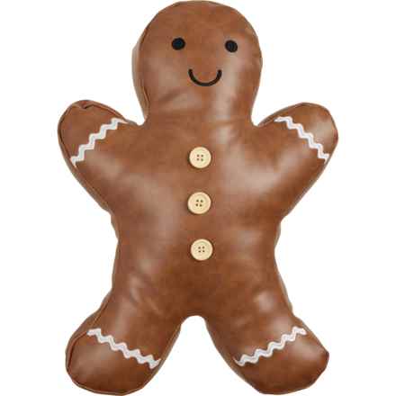 Aspen Gingerbread Man Throw Pillow - 18x12.5” in Brown