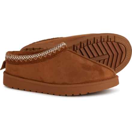 Aspen Girls Annabel Low Shearling Slippers in Camel