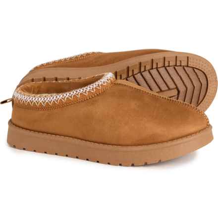 Aspen Girls Annabel Low Shearling Slippers in Camel