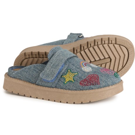 Aspen Girls Embellished Denim Clogs in Denim