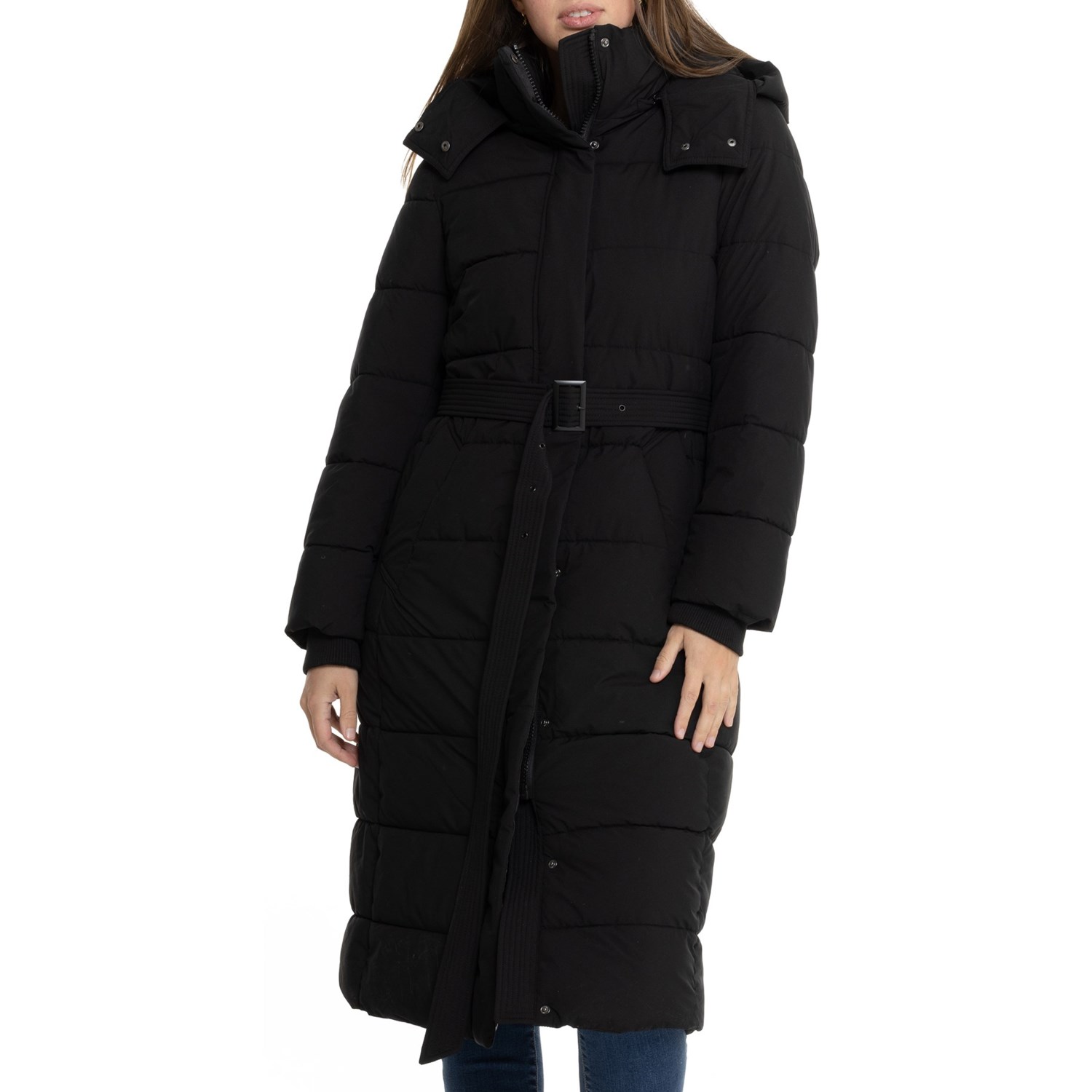 Puffer jacket knee length best sale