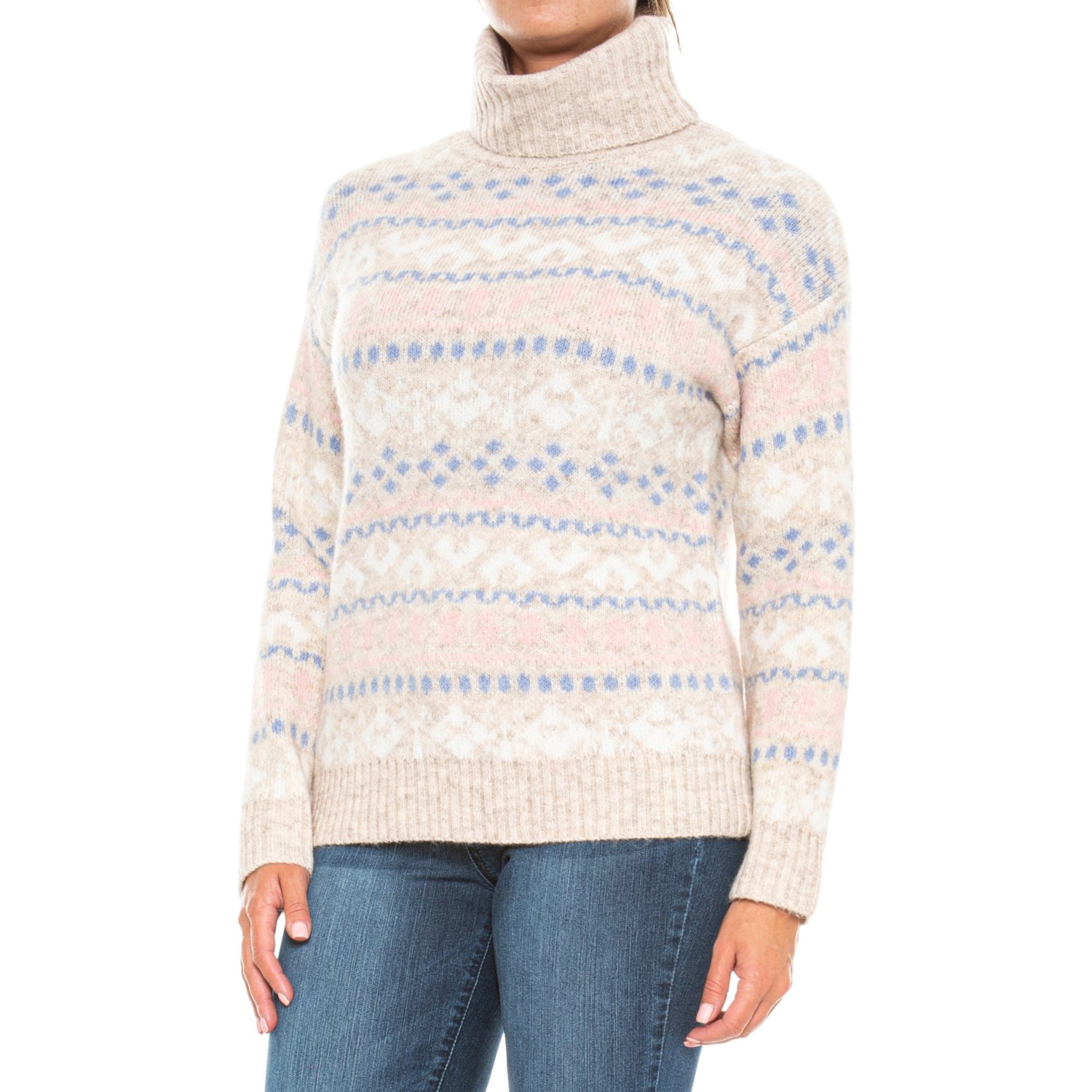 Aspen Knit Pattern Turtleneck Sweater (For Women) - Save 71%