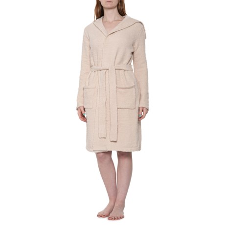 Aspen Long Teddy Belted Robe - Long Sleeve in Chai Latte