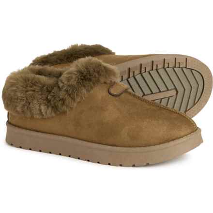Aspen Megan Cozy Faux-Fur Cuff Slippers (For Women) in Olive