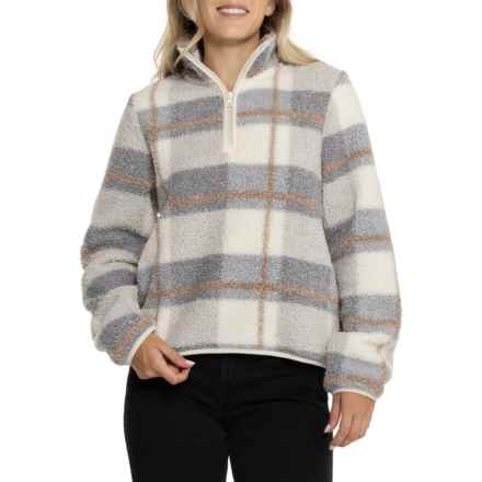 Aspen Sheep Fleece Shirt - Zip Neck, Long Sleeve in Gray