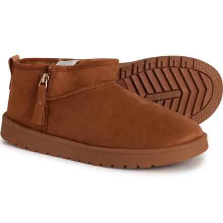 Aspen Side-Zip Short Shearling Booties (For Women) in Chestnut