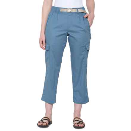 Aspen Solid Cotton Ripstop Ankle Pants in Coronet Blue