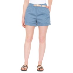 Aspen Solid Cotton Ripstop Shorts in Coronet Blue